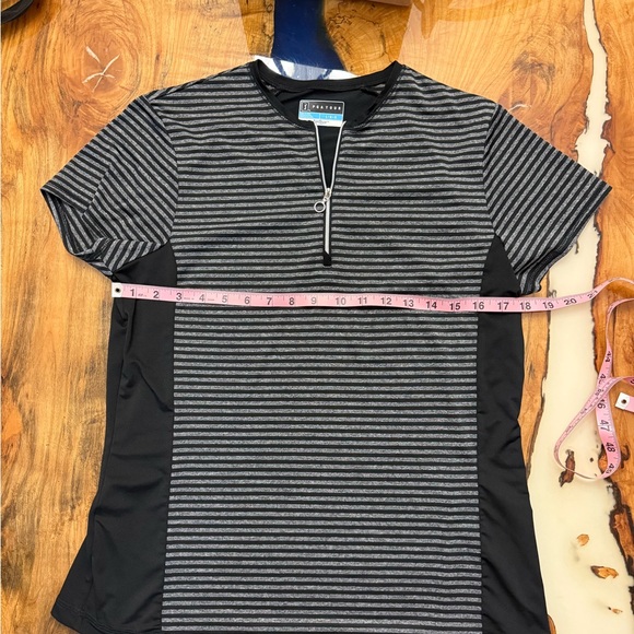 PGA TOUR Airflux Golf Top Women’s L Black Gray 1/4 Zip Performance - Picture 2 of 5